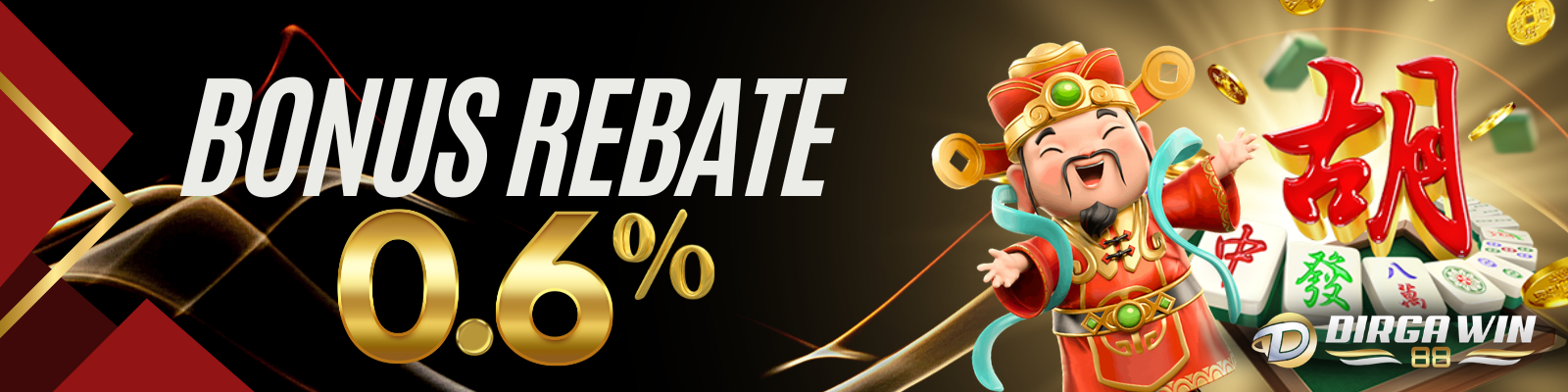 rebate mingguan 0.6%